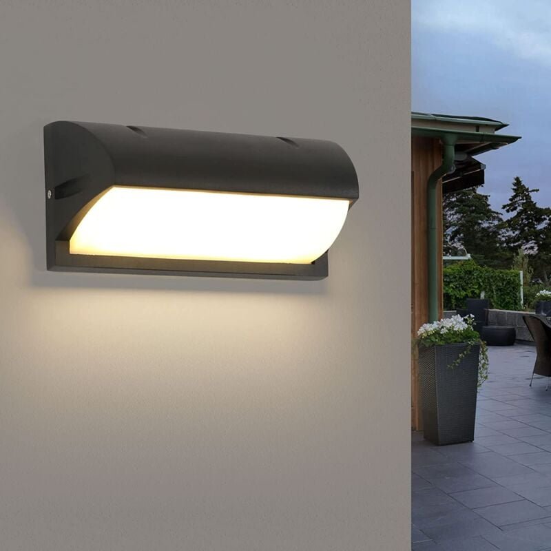 Thumbnail - GOECO Außenwandleuchte LED Wandlampe Warmweiß 3000K Wasserdicht IP65 Für Eingang Korridor Hof Garten Terrasse Balkon Gar...