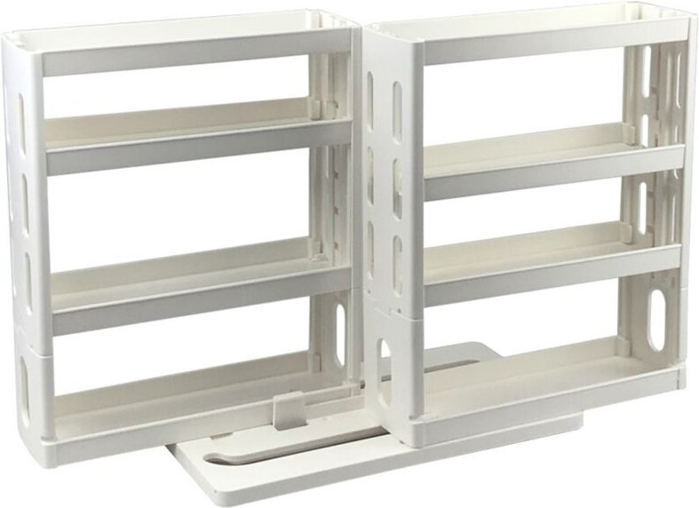 Neuer Schrank-Organizer, Zusammenklappbar, Ausziehbar, Gewürzregal, Organizer, Drehbarer Küchen-Organizer für Den Schran...