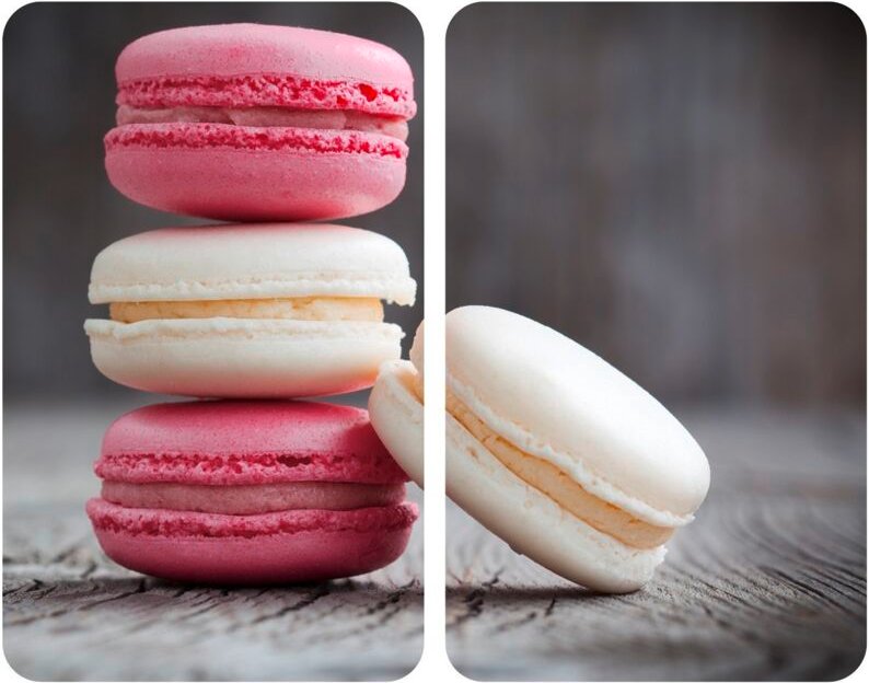 Herdabdeckplatte Universal Macarons 2er Set, für alle Herdarten, Mehrfarbig, Gehärtetes Glas mehrfarbig, Kunststoff (tpe...