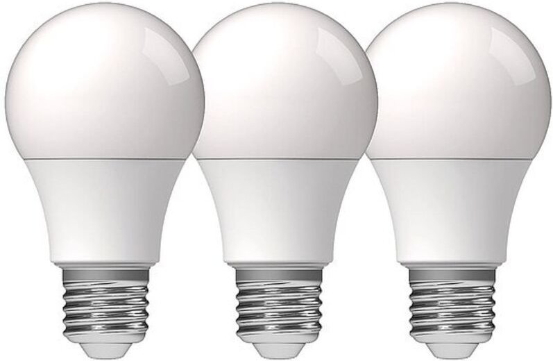 LED's light LED SMD Leuchtmittel - Glühlampe A60, E27, 8W, 2700K, Opal 180° 3er Pack - 806 lm