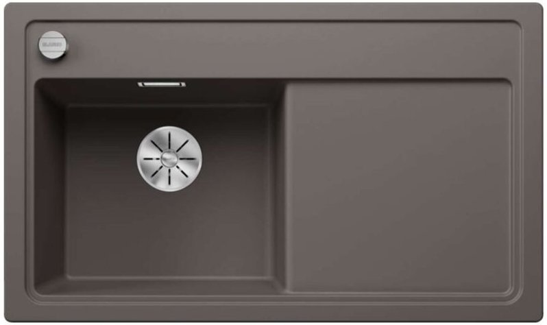 Zenar 45 - Silgranitspüle, 86x51 cm, mit Ablaufsystembedienung, InFino, grau 527359 - Blanco