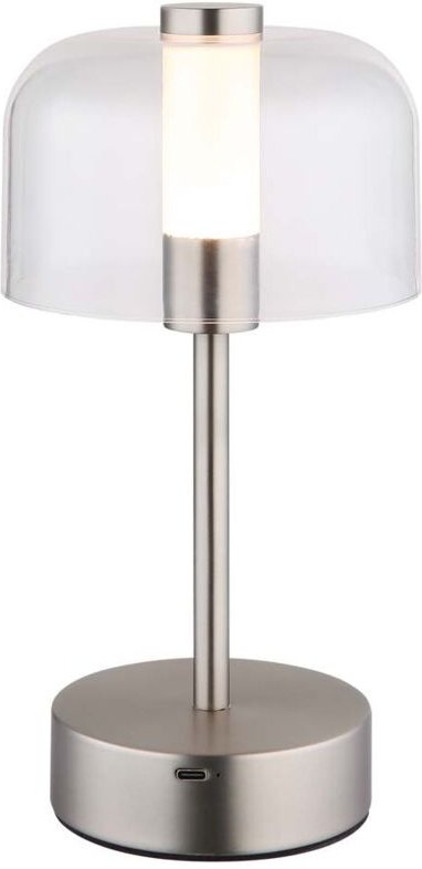 Tischleuchte Tischlampe Beistellleuchte Metall matt Acryl Touchdimmer LED H 25cm