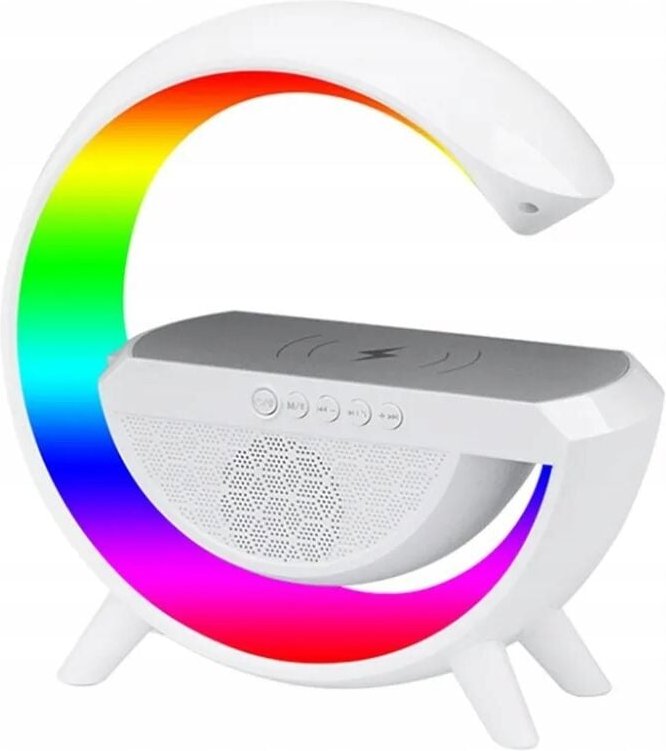 DRAHTLOSES LADEGERÄT RGB Bluetooth-Lautsprecher beleuchtete NACHTLAMPE