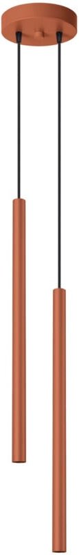 Pastelo Moderne Cluster Drop Pendelleuchte 2 Rot Ocker - Sollux