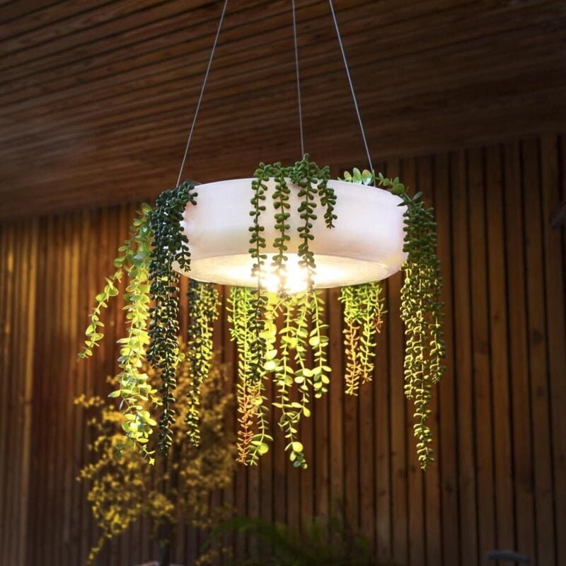 Licht-trend - elba 39 cm Hängeleuchte mit warmem LED-Licht und wiederaufladbarem Akku. Hergestellt in Spanien.