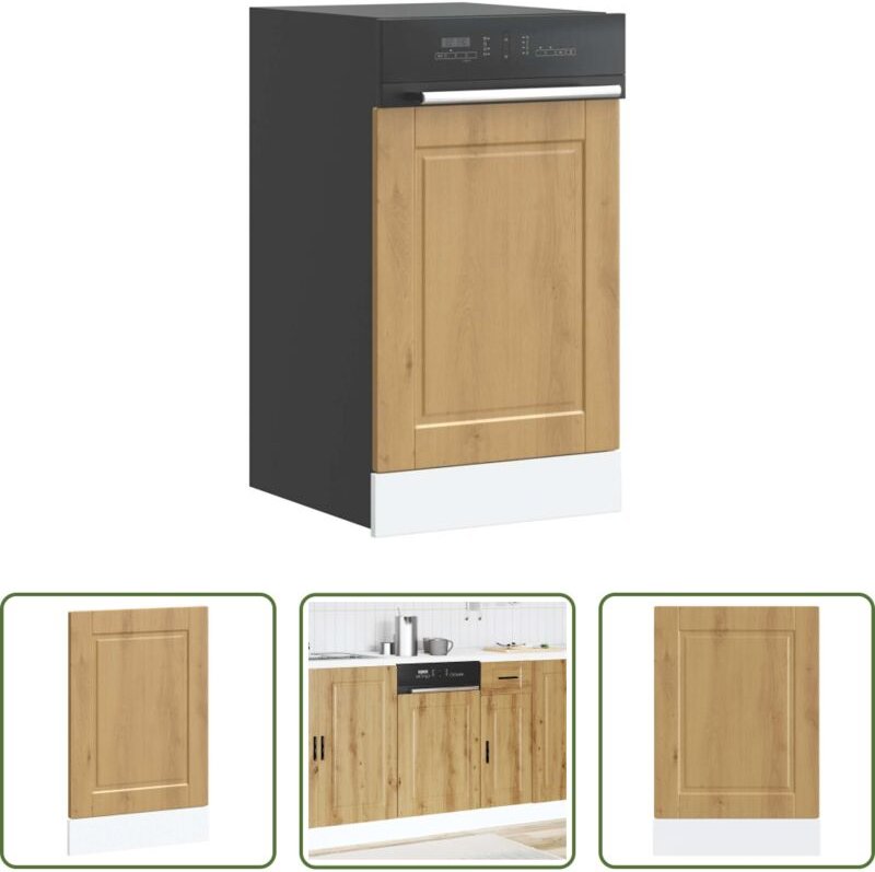 Holzblende - Geschirrspülerblende Porto Artisan-Eiche 45x1,5x67 cm