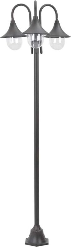 Thumbnail - Garten-Pollerleuchte E27 220 cm Aluminium 3-Laterne Bronze - Vidaxl