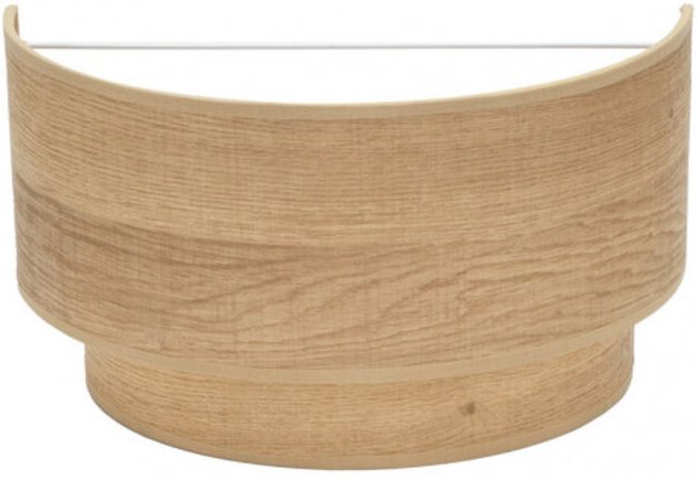 Wandleuchte mit hellem Holzschirm Doppelmodell Smile 1lux x E27 fabrilamp