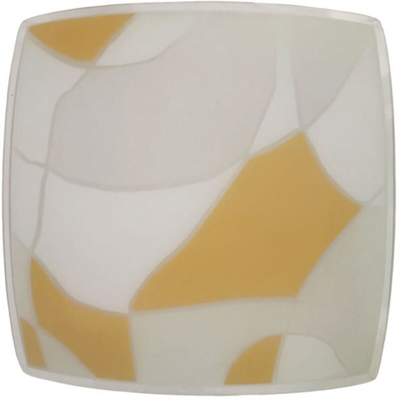 Ltde - Matt gebogenes quadratisches Glas amber 30x30cm 3548