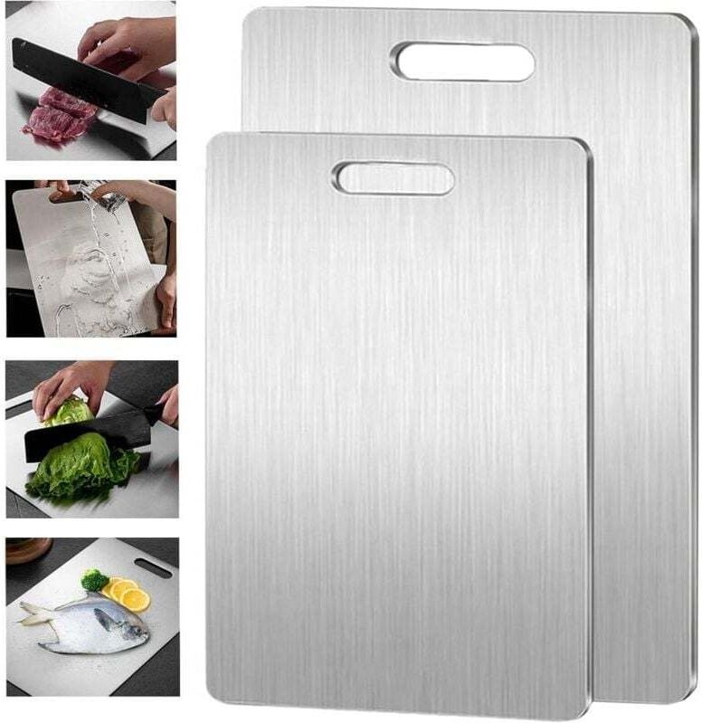 Schneidebrett aus Titan, Schneidebretter aus Titan für die Küche, Schneidebrett aus lebensmittelechtem Edelstahl 304 für...