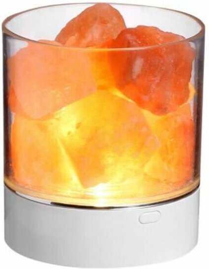 Nachtlicht Salzlampe Tischlampe Nachttischlampe Stimmungslampe Flamme Salzsteinlampe USB