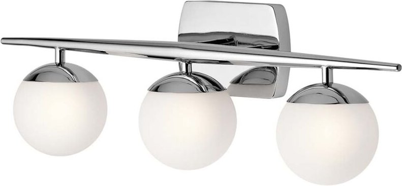 Thumbnail - Wandlampe Leuchte Badezimmerlampe led Glaskugel Flurleuchte 3 flammig l 62 cm