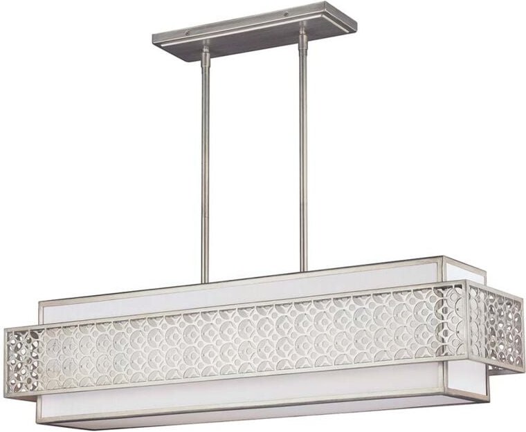 Elstead - Pendellampe Deckenleuchte Hängelampe Stahl Leinen l 104,1 cm Esszimmerlampe