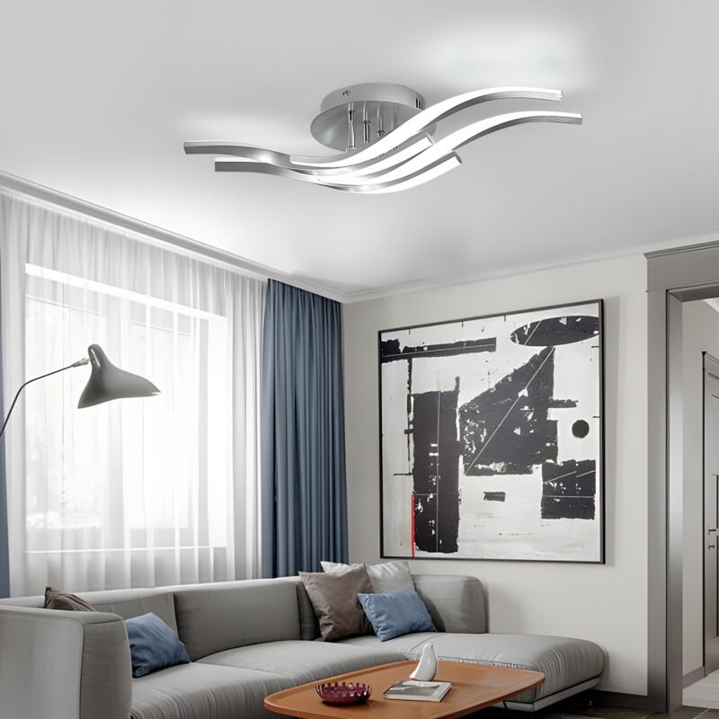 Comely - Moderne LED-Deckenleuchte, 32 w, 3600 lm, 60 cm, Deckenlampe, weiße Aluminium-Deckenleuchte für Schlafzimmer, W...