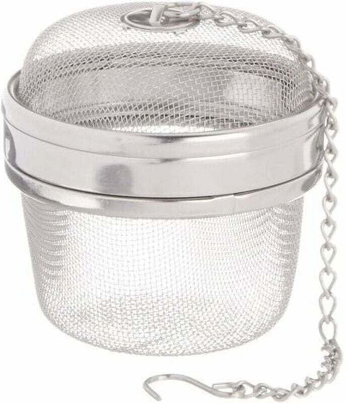 Tee-Ei aus Edelstahl für losen Tee, Gewürze und Gewürzmischungen für heiße Töpfe.