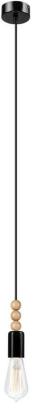 Lamkur Simon Schlanke Pendel-Deckenleuchten Schwarz, 1x E27