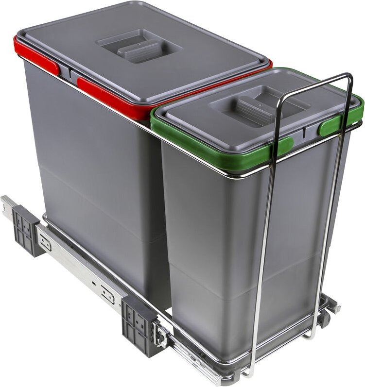 So-tech - Abfallsammler Ecofil 18+8L mit Deckel Vollauszug Bodenmontage für Korpus ab 30cm