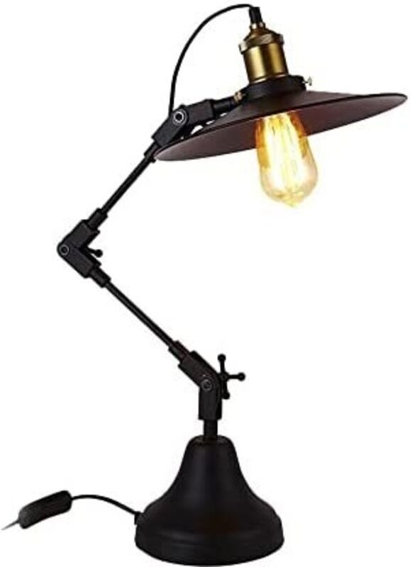 EDM - Vintage Schreibtischlampe 40-80cm Sockel ø16cm e27 60w