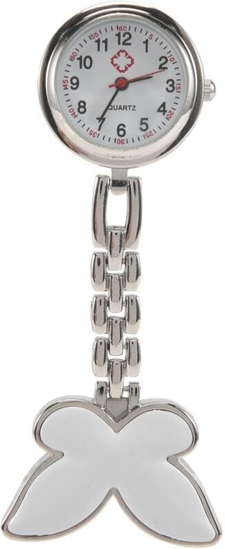 Tlily - Schwesternuhr Pulsuhr Ansteckuhr Krankenschwesteruhr Quarz Butterfly Motiv