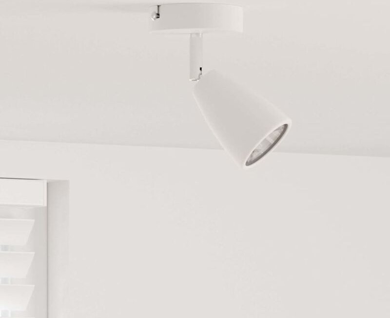 Deckenstrahler Weiß 8 x 8 x 14.5 cm Stahl Vidaxl