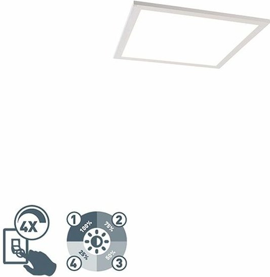 Modernes LED-Panel weiß 40 cm inkl. led 4-stufig dimmbar - Liv