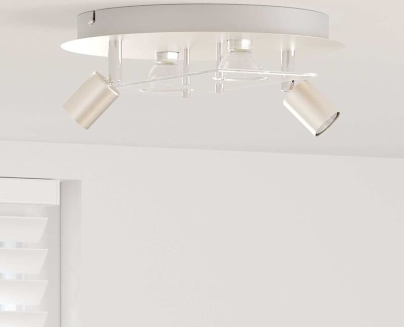 Deckenstrahler Silber 29 x 29 x 11 cm Stahl und Glas vidaXL