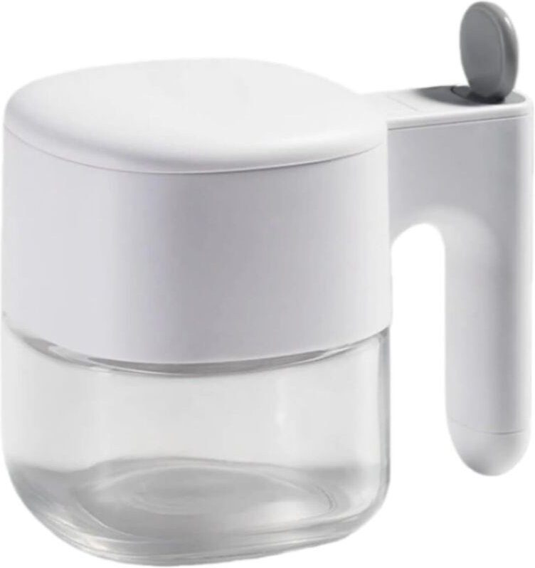 Haushalts-Gewürzbehälter, Küchenaufbewahrung, Gewürztablett-Aufbewahrungsset (weiß)