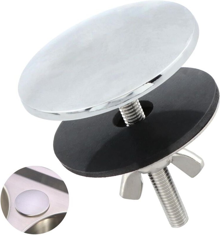 Sollbry - Spülbeckenabdeckung, 5 cm Edelstahl-Spülbeckenlochabdeckung, Küchenspülbeckendichtung, auslaufsicher, Spülbeck...