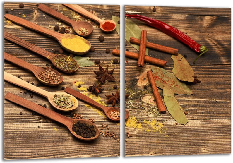 Glasschutzplatte für den Herd 2x40x52 Gewürze