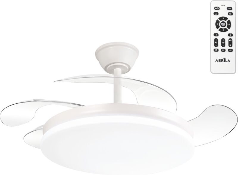 Greenice - LED-Deckenventilator, 59 w, 6980 lm, cct, dc, ultraleise, mit Fernbedienung und einziehbaren Flügeln, Sommer/...