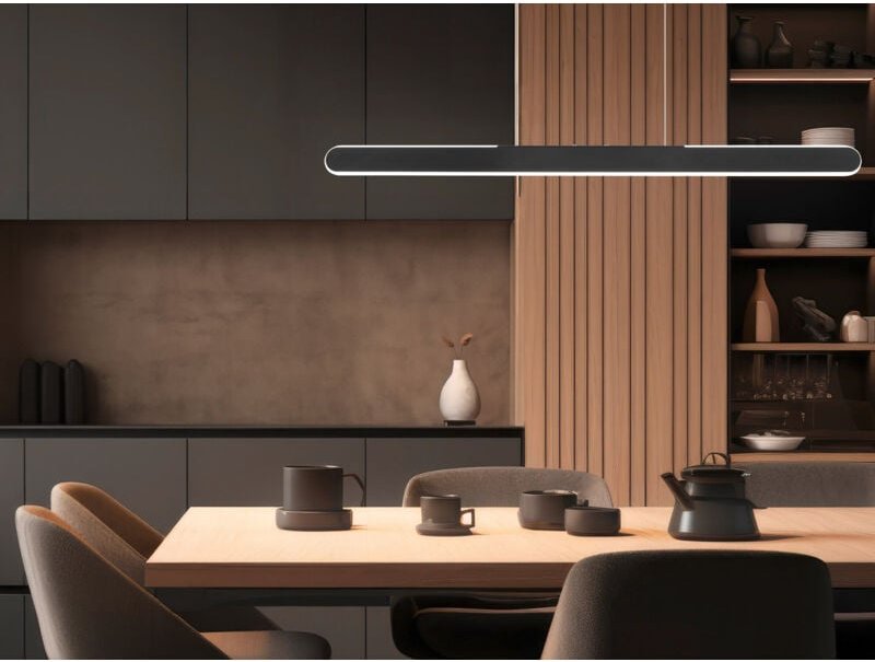 Trio LED-Pendelleuchte Helios 343310132 schwarz, 28 w, 3300 lm, cct