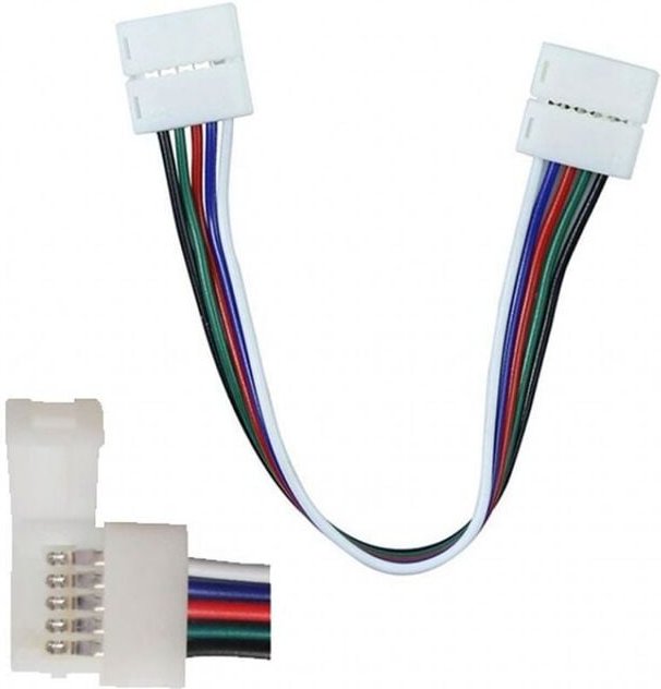 V-tac - Flexibler Anschluss für SMD5050 rgb+w Multicolor LED-Streifen mit 2 5-poligen Clips
