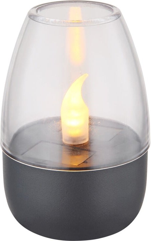 Kleines led Deko Solar Windlicht mit Flammeneffekt, Höhe 9cm