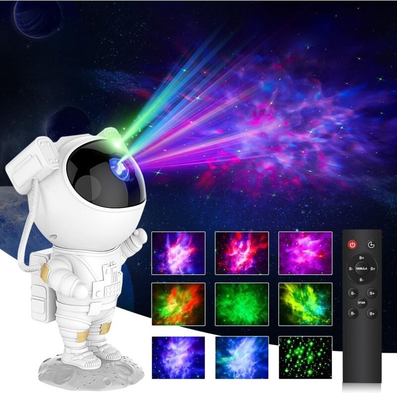 Astronauten-Galaxie-Projektor, LED-Sternenhimmel-Nachtlicht, Sternenhimmel-Projektor mit Fernbedienung, Galaxie-Deckenpr...