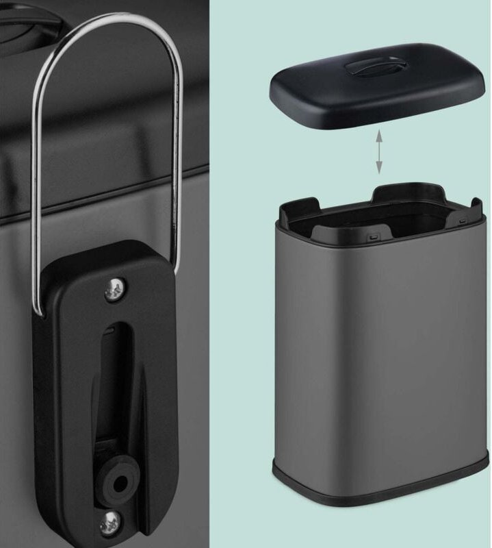 Wand-Abfalleimer, 5 l, abnehmbarer Deckel