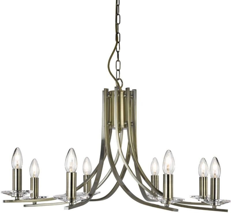 Searchlight - Ascona - 8 Leichter Kronleuchter Antik Messing Finish, E14