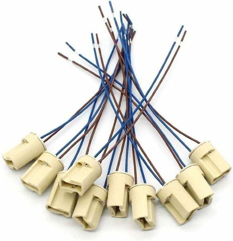 10 Stück G9 Lampenfassung, G9 Keramiksockelfassung mit 150 mm Teflongewinde für G9 LED-Halogenlampen zu Hause