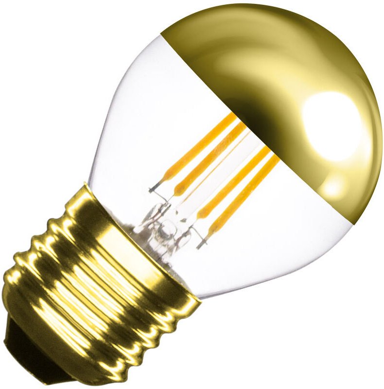 LED Glühbirne Filament E27 4W 300 lm G45 Dimmbar Gold No Flicker 2500K Superwarm
