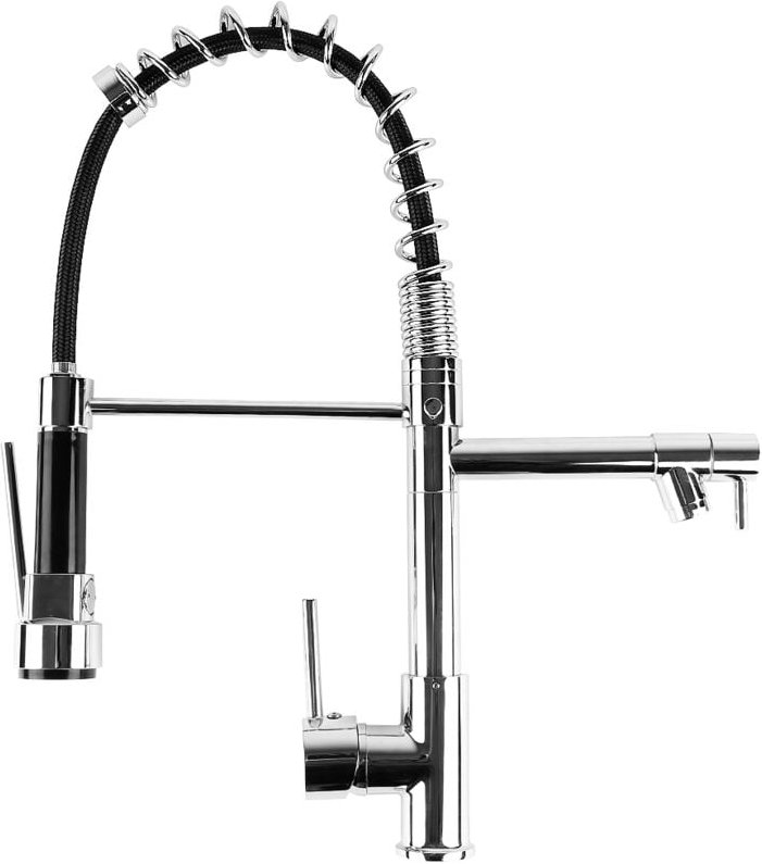 Aqrau - Wasserhahn Küche Mischbatterie Spültischarmatur Küchenarmatur,360°Schwenkbar Zwei Sprühfunktionen,Mischbatterie ...