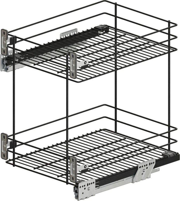 Vauth-Sagel VS SUB Slim Drahtkorb Classic - Rack Unterschrankauszug für KB 400mm - Korbablage aus Stahldraht, Stahl lava