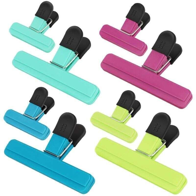 Beutelclips, 8er-Set Lebensmittelclips, verbesserte Beutelclips mit großer Öffnung und manipulationssicheren Griffen zur...