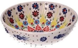 Runde weiße Keramikschale cmø15h9