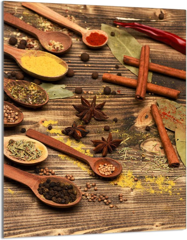 Glasschneidebrett 40x52 Gewürze