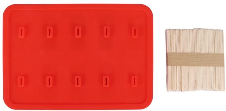 Eis am Stiel, Eiscreme, Lebensmittel-Eiscreme-Vorlage, wiederverwendbare Silikon-Eiscreme-Küchenutensilien mit 50 Stiele...