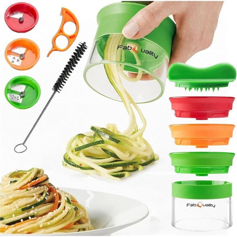 Gemüse-Spaghetti, Gemüseschneider, Spiralschneider, Gemüse-Spaghetti, 3-in-1-Gemüse-Spiralschneider