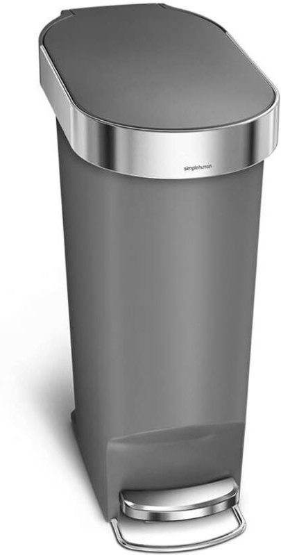 Simplehuman Mülleimern - Abfalleimer Slim 40 l, grau CW1391