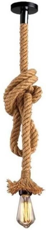 Pendelleuchte Rustikal Hanfseil E27 mit 2M Hanfseil Hängelampe für Esszimmer, Flur, Restaurant, Bar, Café (Ohne Birne)