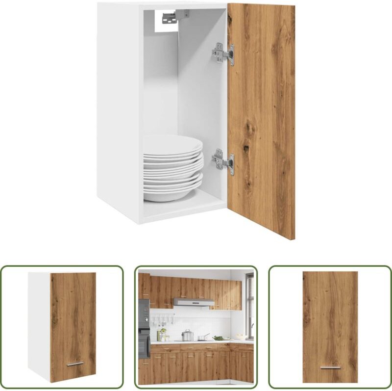vidaXL Wandregal - Hängeschrank Lyon Artisan-Eiche 30x31x60 cm Holzwerkstoff
