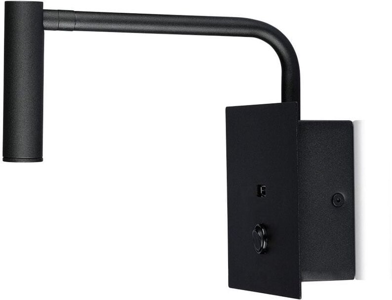 V-TAC PRO VT-2943 3W LED hotel side Wandlamp cob cree schwarz 3000K IP20 ON/OFF Schalter + USB-Anschluss - SKU 1487