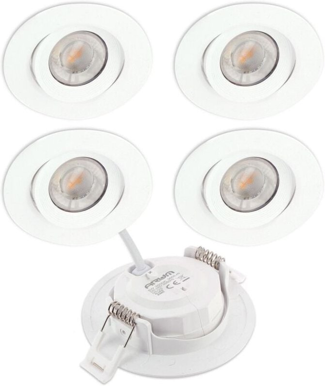 Arum Lighting - 5 led Einbauleuchten asturia Einstellbar 7W Gl. 75W Farbtemperatur: Warmweiß 3000K